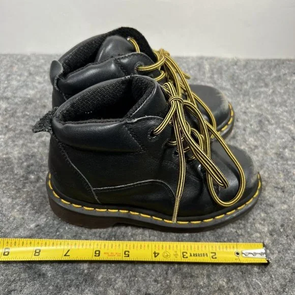 Dr. Marten Black Leather High-top Boots, Kids Size 12 - Picture 9 of 9